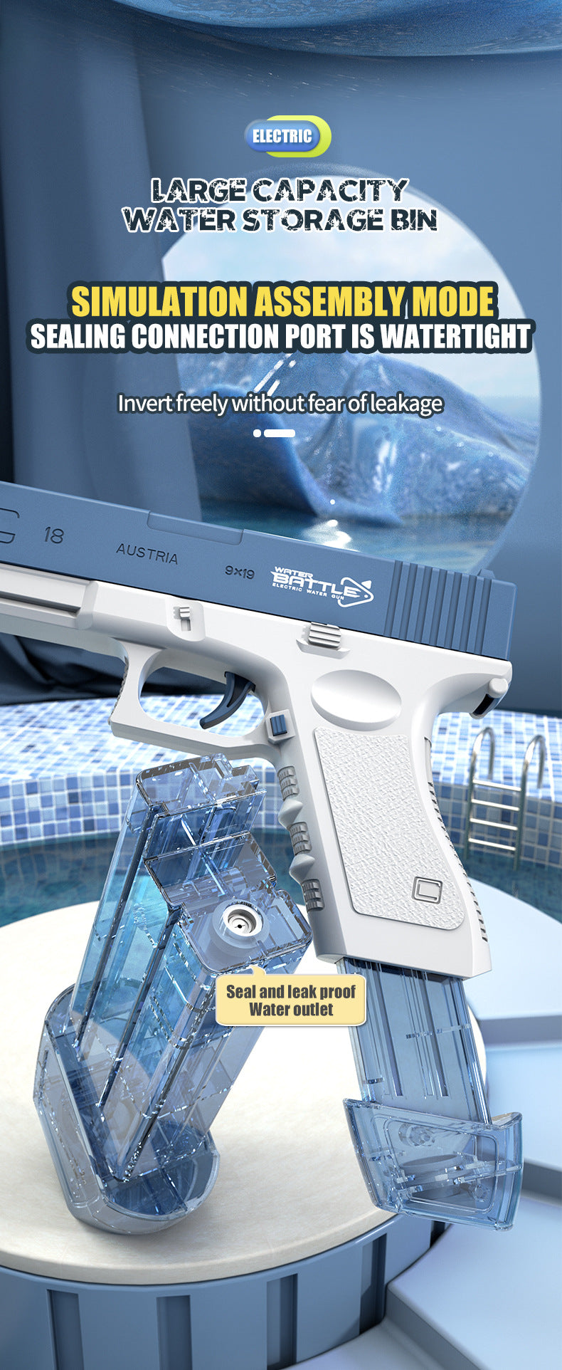 AquaGlock: Electric Water Gun